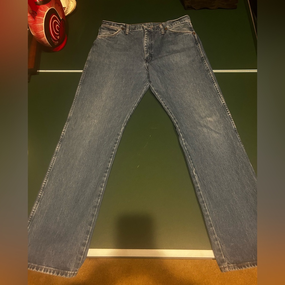 Wrangler Vintage Cowboy Cut Straight Leg Denim Jeans